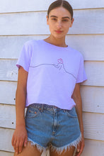 Load image into Gallery viewer, Mila Crop Top in Lilac | Hand Embroidered