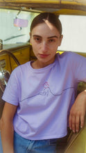 Load image into Gallery viewer, Mila Crop Top in Lilac | Hand Embroidered
