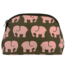 Load image into Gallery viewer, Cotton Cosmetic Case - Elephants