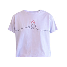 Load image into Gallery viewer, Mila Crop Top in Lilac | Hand Embroidered