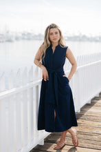 Load image into Gallery viewer, Marilyn Cotton Tie Dress