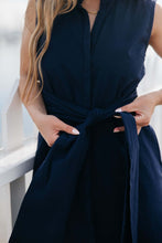 Load image into Gallery viewer, Marilyn Cotton Tie Dress